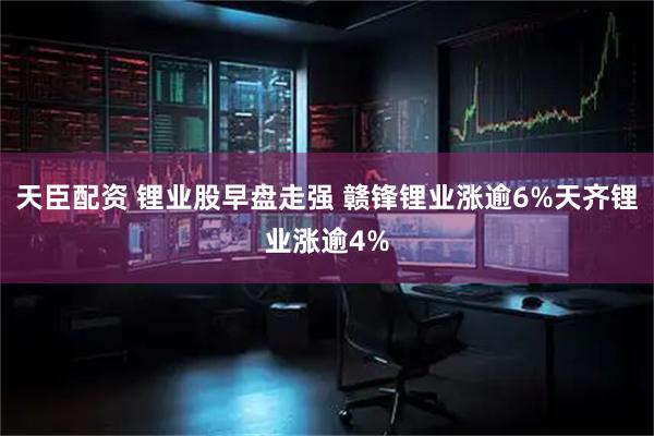 天臣配资 锂业股早盘走强 赣锋锂业涨逾6%天齐锂业涨逾4%