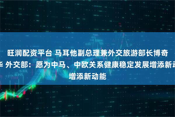 旺润配资平台 马耳他副总理兼外交旅游部长博奇访华 外交部：愿为中马、中欧关系健康稳定发展增添新动能
